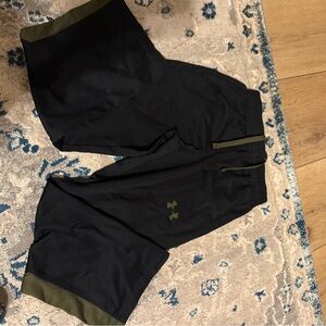 Under Armour Black and Yellow Athletic Shorts